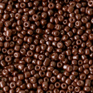 Glaskralen Rocailles  Chocolate brown 2 mm. 20 gram