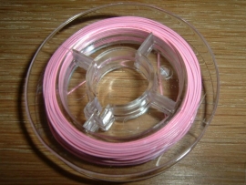 Gecoat staaldraad 0,45 mm. in de kleur roze