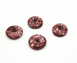 Mooie grote gemarmerde munt kralen in verschillende kleuren 25 mm.
