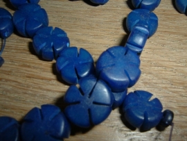 Mooie donkerblauwe Buri zaden bloem van 5 x 11 mm.