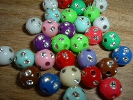 20 Stuks mooie glitterballen in mixkleuren.