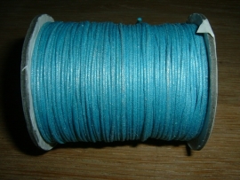 Waxkoord in een mooie turquoise metallic kleur 1.0 mm.