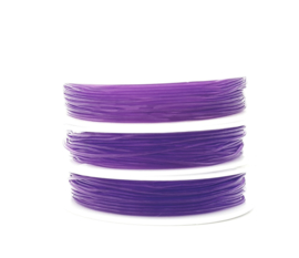 Nylondraad paars 1,0 mm. (elastisch)