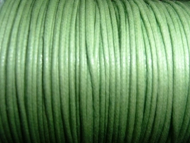 Waxkoord lichtgroen 1 mm.