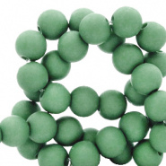 50 stuks Acryl kralen mat Shamrock green 8mm.