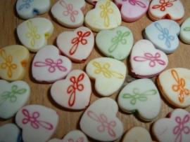 Mooie pastelkleurige hartjes mix