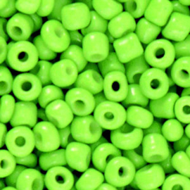 Glaskralen Rocailles 4mm Neon lime groen 10 gram