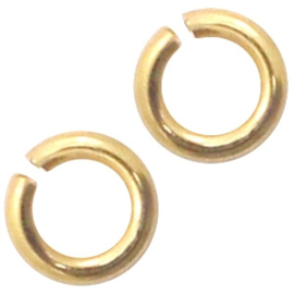 20 stuks DQ metaal buigring 3mm Goud (nikkelvrij)