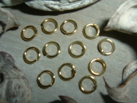 Mooie goudkleurige  DQ open ringetjes van 6 mm.