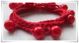 MAAK-HET-ZELF-Pakket (ketting-armband D rood)