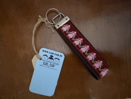 Sleutelhanger bruin band