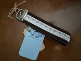Sleutelhanger bruin band