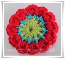 Bloem4 B12 lime-turquoise-rood