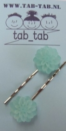 KK Chrysant Licht Turquoise