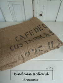  Koffieboonzak met tekst  B *