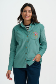 Sugerhill - Karina overshirt teal rib