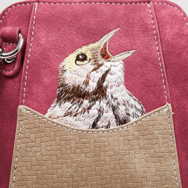 Hi-di-Hi tas Little Paradise cerise/ beige