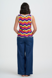 Sugerhill - Rosie knit vest Sunset Chevron