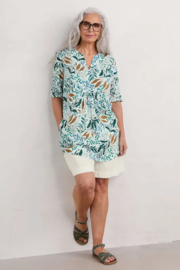 Seasalt - Op art Tunic Riverbed floral chalk