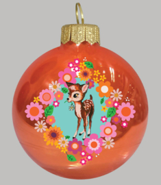 Tante Betsy Kerstballen- Deer en Donkey orange