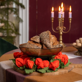 Sjaal met Verhaal - Krans Physalis lampion