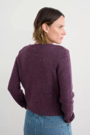 Seasalt - Dawson pick cardigan merino grape