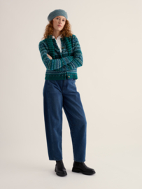 Seasalt - Percella Cove Fair Isle cardigan Larkspur loch multi