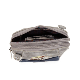 Hi-di-Hi tas Little Paradise grey/ navy blue