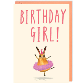Birthday girl kaart