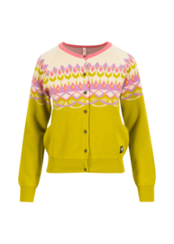 Blutsgeschwister - Cardigan Happy Heritage Nostalgic Island knit yellow
