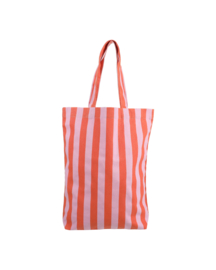 Shopper oranjeroze streep