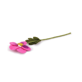 Sjaal met Verhaal - Bloementak viooltje fuchsia