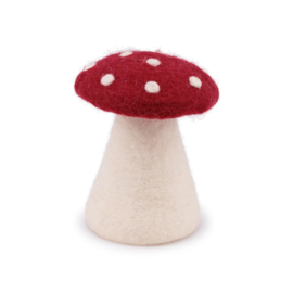 Sjaal met Verhaal - Rood-met-witte stippen paddenstoel