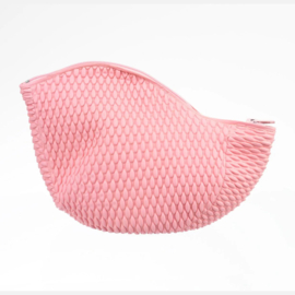 Retro badmuts toilettasje/etui - roze