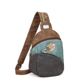 Hi-di-Hi tas Tjirp d.brown/ d.grey/ aqua