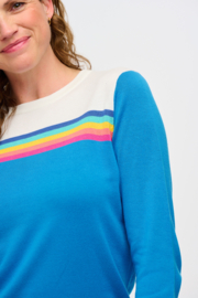Sugarhill - Rita Jumper Blue Rainbow Stripe