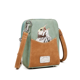 Hi-di-Hi tas Little Paradise mint/ cognac