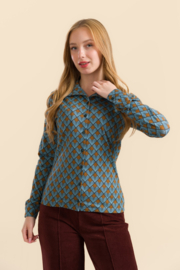 Lalamour - Sara blouse Jungle green flower