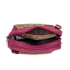 Hi-di-Hi tas Little Paradise cerise/ beige