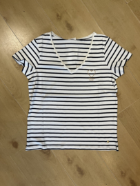 C'est beau la vie - T-shirt Stripes black-white