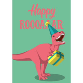 Fluor kaart - Happy dino