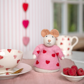 Sjaal met Verhaal - Sweetheart muis pink