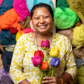 Sjaal met Verhaal - Tulp Robin