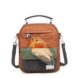 Hi-di-Hi tas Traveller cognac/ d.green