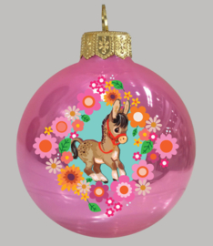 Tante Betsy Kerstballen- Cat & Donkey pink
