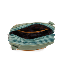 Hi-di-Hi tas Little Paradise mint/ cognac