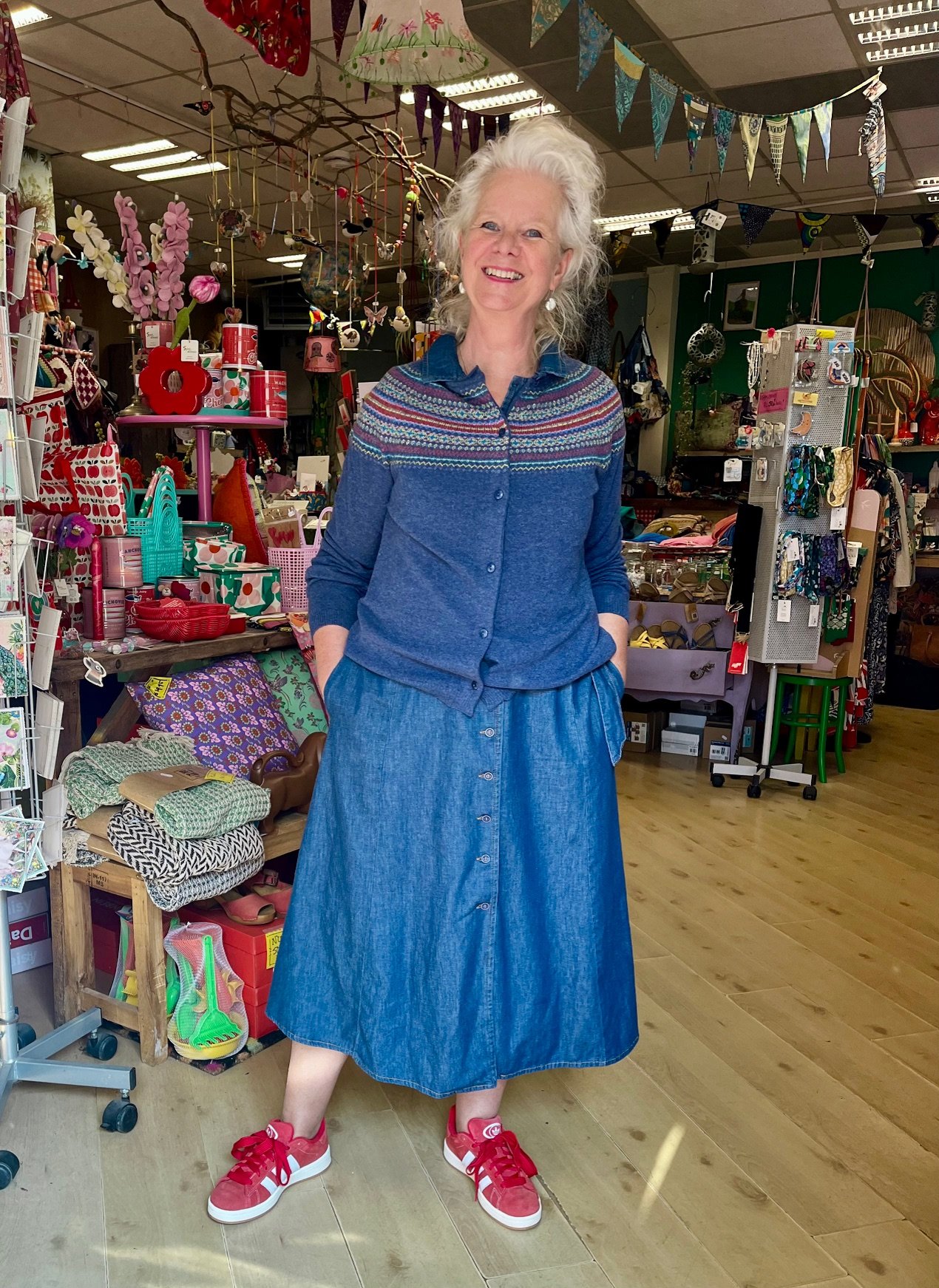 Heidekönigin - Cardigan Tyra blauw