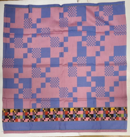 Theedoek Soft square pink