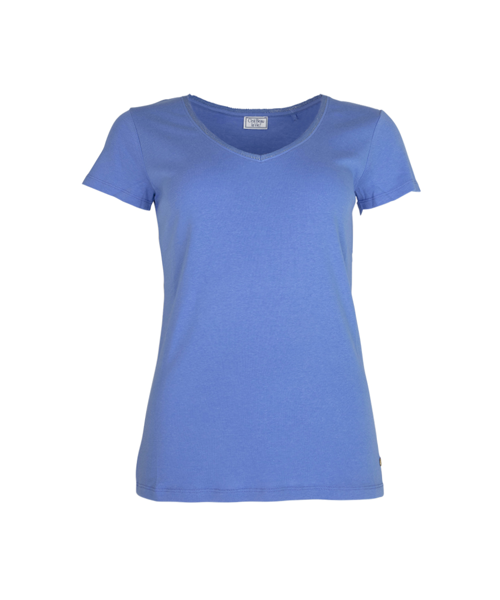 C'est beau la vie - T-shirt Saphir blue