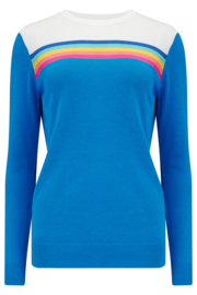 Sugarhill - Rita Jumper Blue Rainbow Stripe